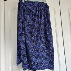 Purple Slit Silky Skirt